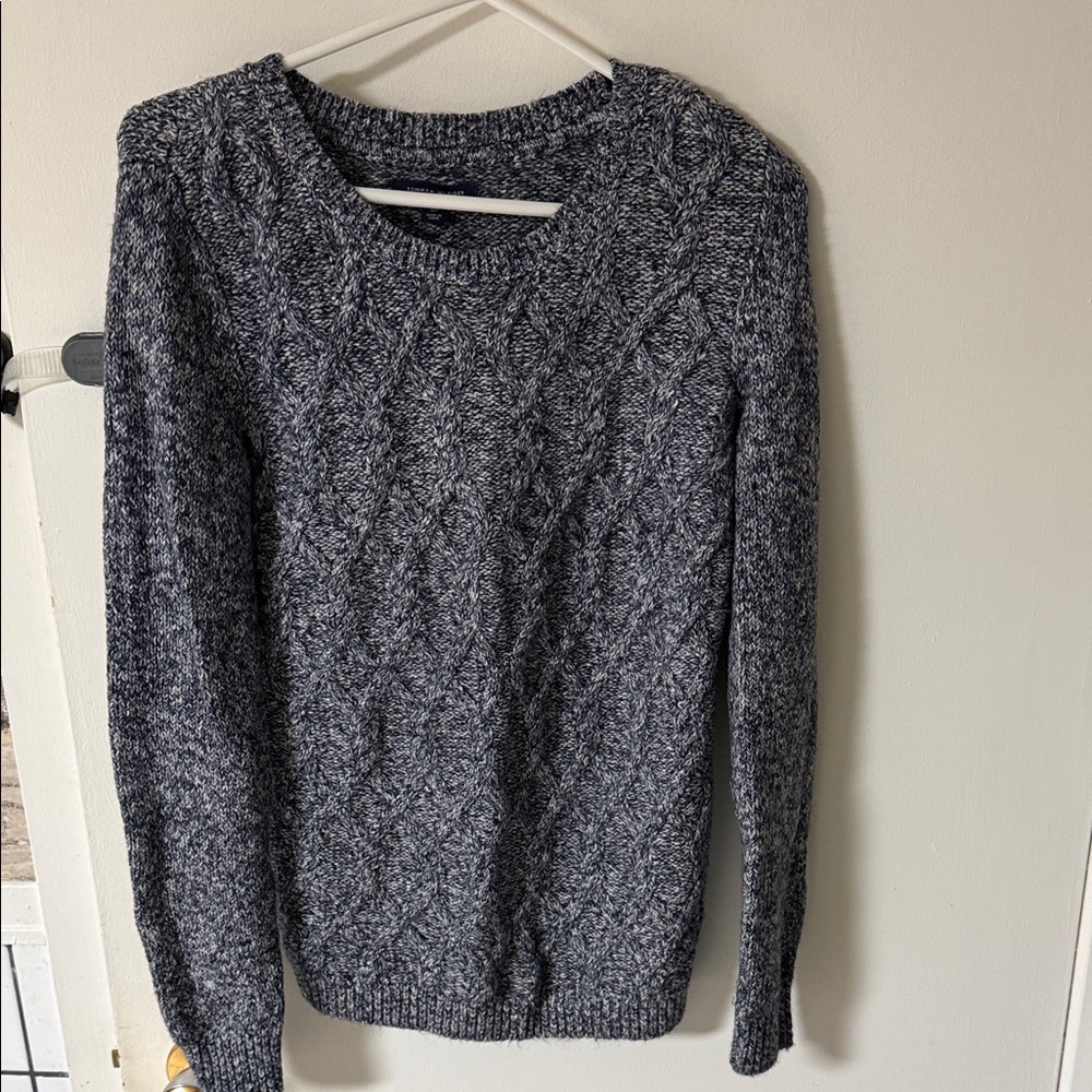 Tommy Hilfiger Heather Gray Cable Knit Sweater
